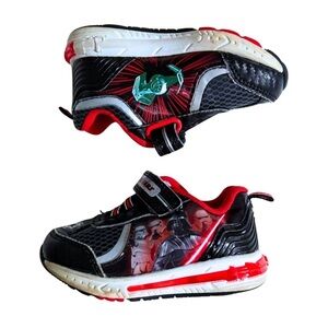 Vintage Kids Star Wars Black and Red Light Up Lightsaber Sneakers Size 5